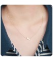 Silver Initial Letter Necklace E SPE-5545